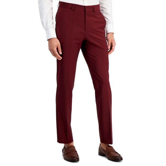 Hugo by Hugo Boss Men's Modern-Fit Dark Red Suit Trousers, Dark Red, 32R - Picture 3 of 7